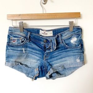 Hollister denim shorts cut offs